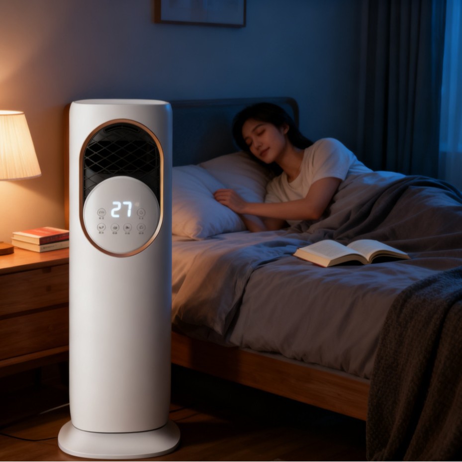 5A冷暖两用空调扇家用暖风机立式取暖器无叶冷风机冷风扇制冷水冷