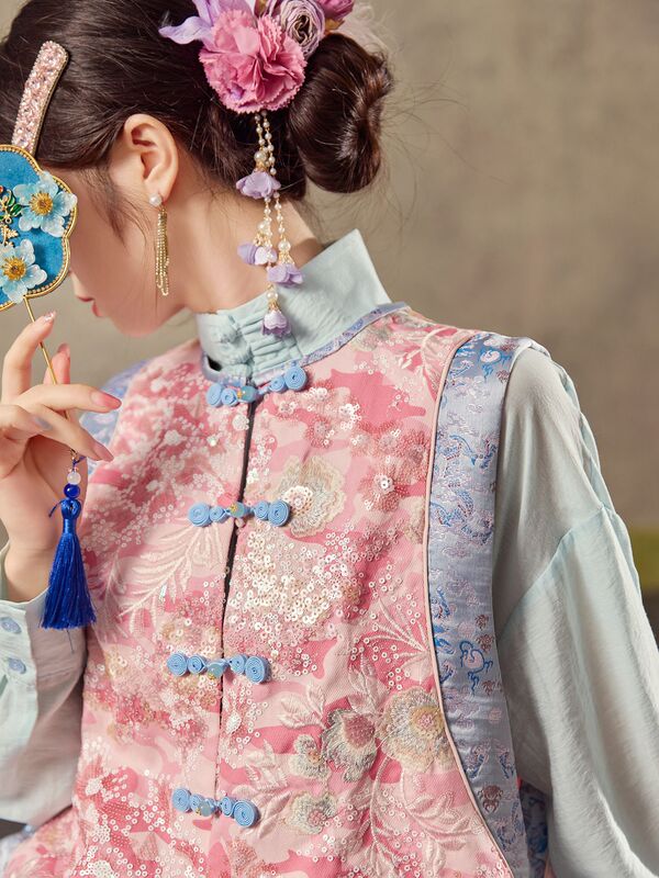 新中式国风女装背心秋季2025新款重工刺绣设计轻奢无袖马甲 N7067|undefined