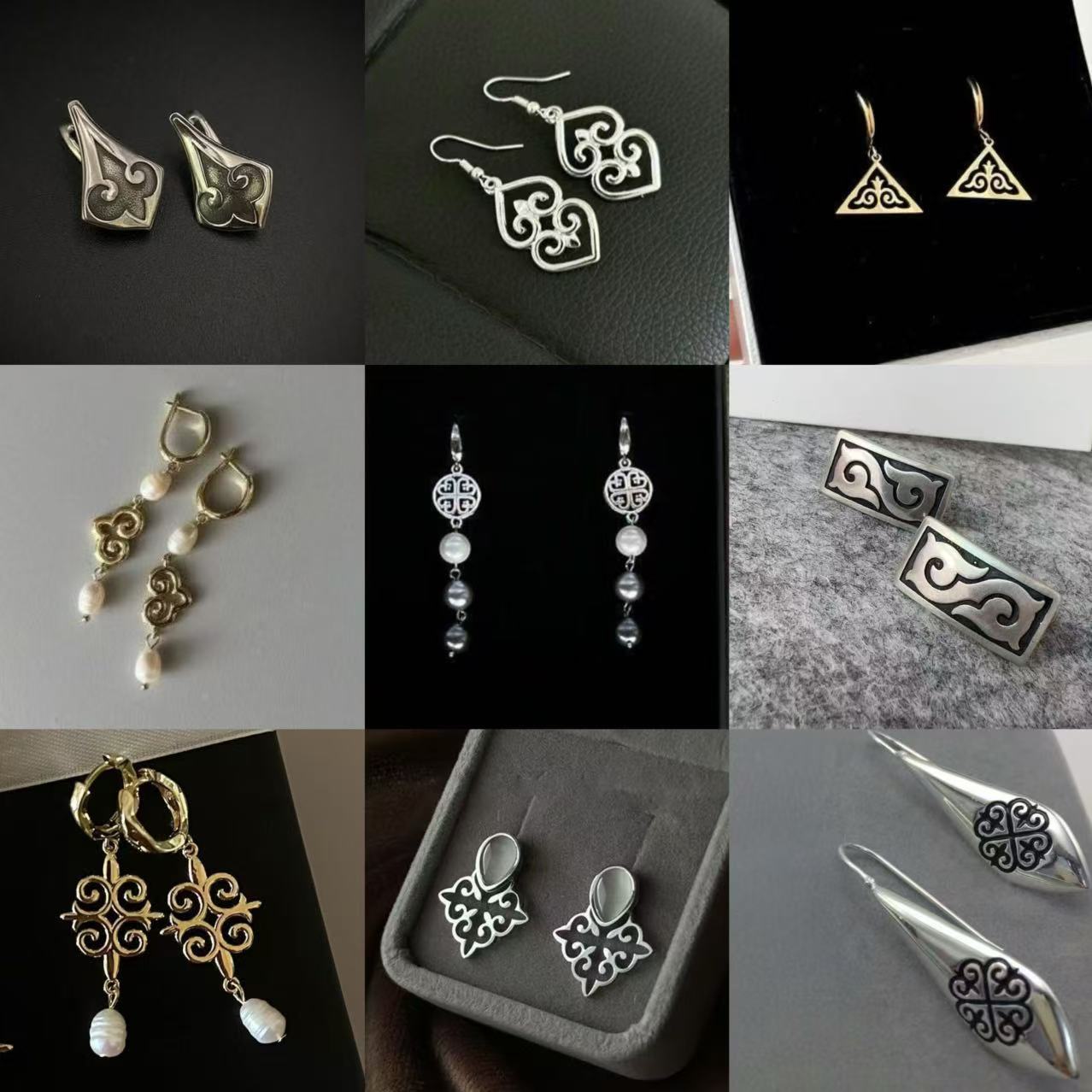 Ethnic retro classic design sophisticated universal earrings