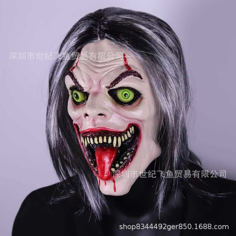 Halloween Soul Broken Clown Mask Cosplay Festival divertido vestido nuevo casco de látex en stock