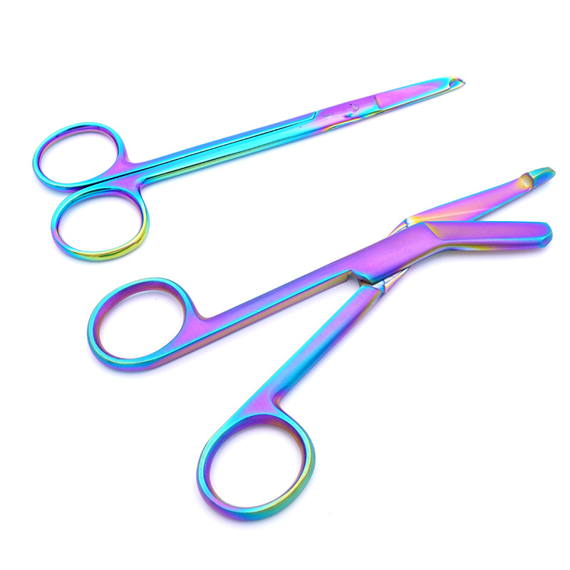 acero inoxidable cirugía médica vendaje tijeras de tejido quirúrgico ocular tijeras de capacitación experimental de estudiantes ortopédicos tijeras de yeso