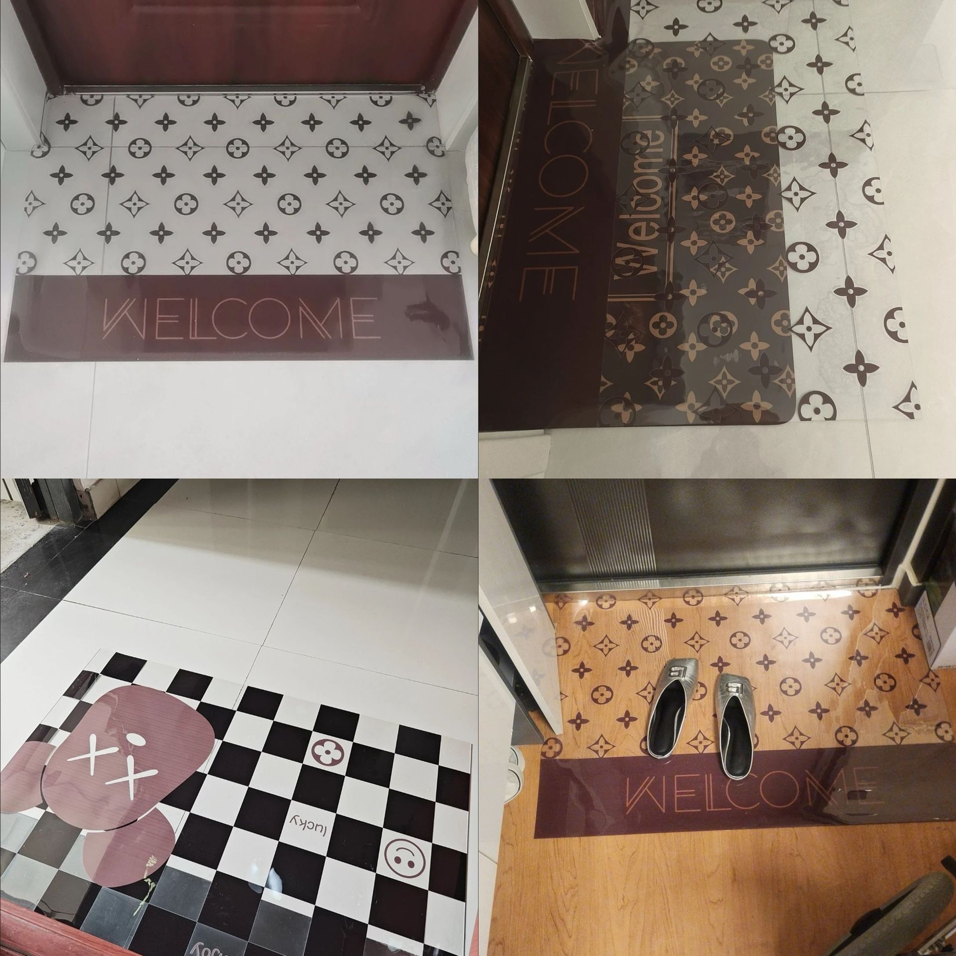 Entrance Door Floor Mat Accessible Luxury High-End Pvc Transparent Soft Glass Anti-Slip Foot Mat Entrance Home Entrance Door