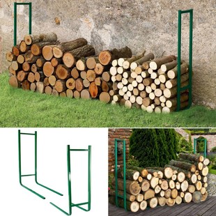 BSCI outdoor simple firewood rack firewood rack small galvanized pipe firewood rack removable stacking rack