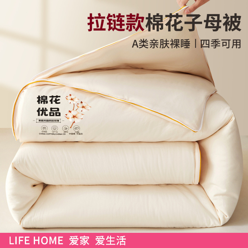 Xinjiang Cotton Quilt Core, Mother-In-Law Quilt, Two-In-One Zipper Quilt, Universal for All Seasons, Single Spring & Fall Quilt, Winter Quilt