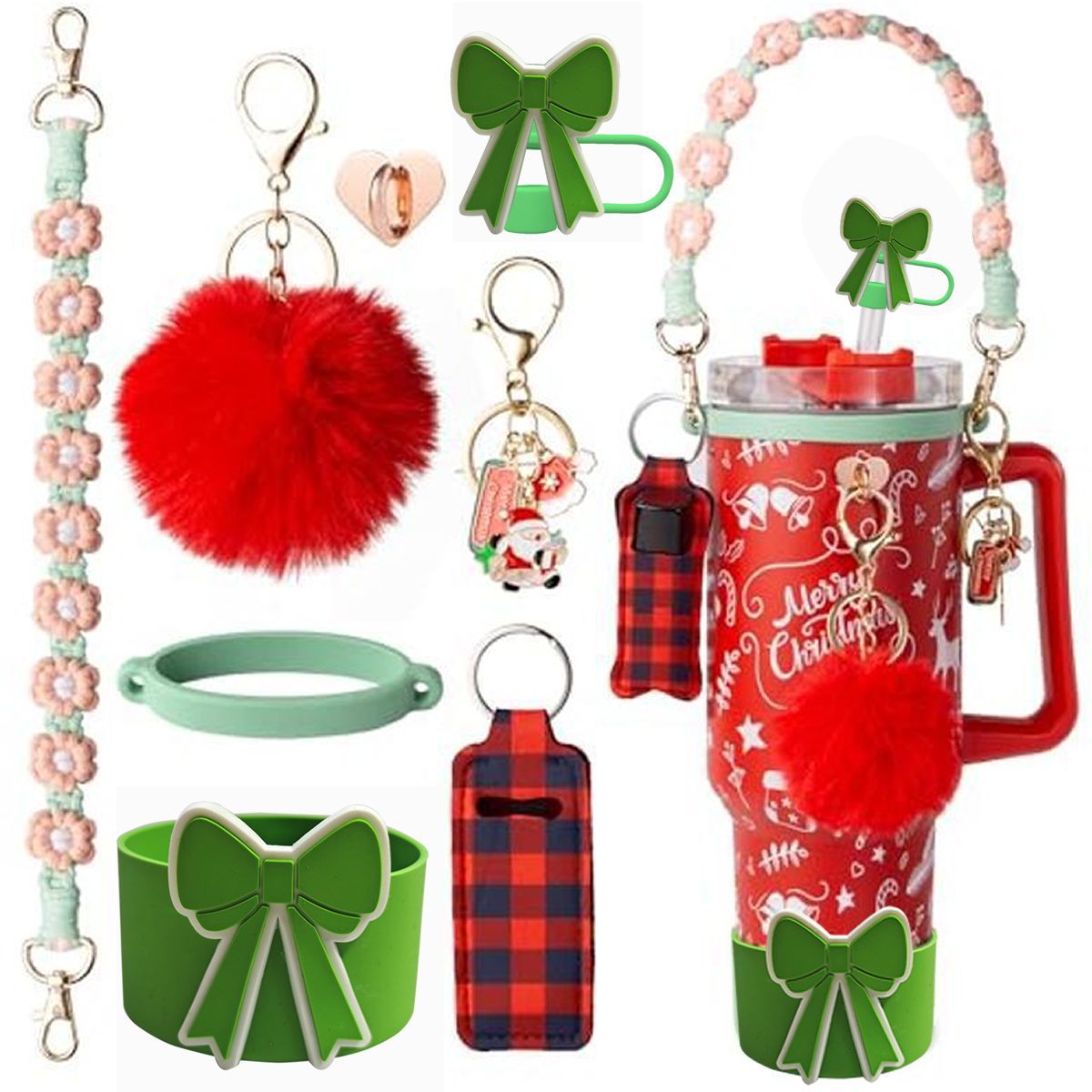 Accesorios de Amazon Stanley 40oz tejido corda de mano flor nudo gorra de paja cubierta taza colgante de pelo