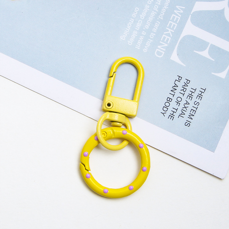 [Yellow] Door buckle + polka dot spring buckle