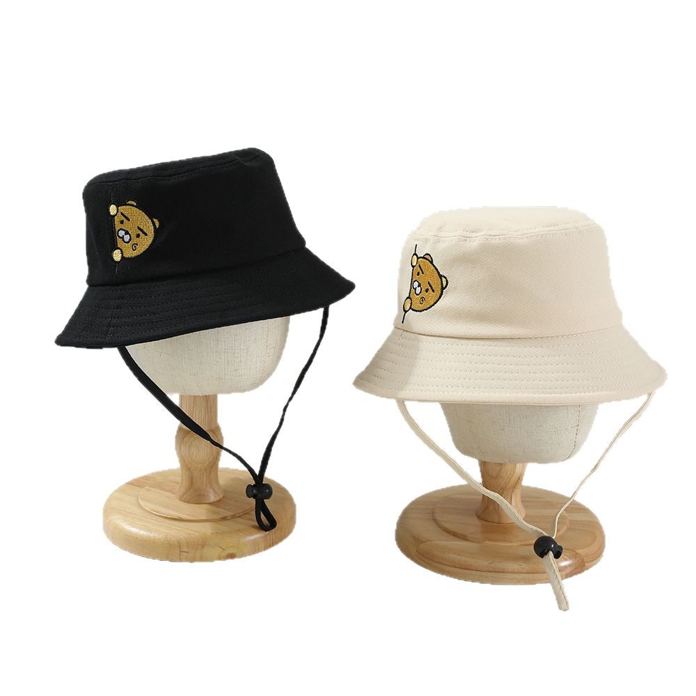 Bebé pescador sombrero primavera y otoño animal caricatura oso pequeño sombrero para niños y niñas sombrero de estilo coreano corda ajustable
