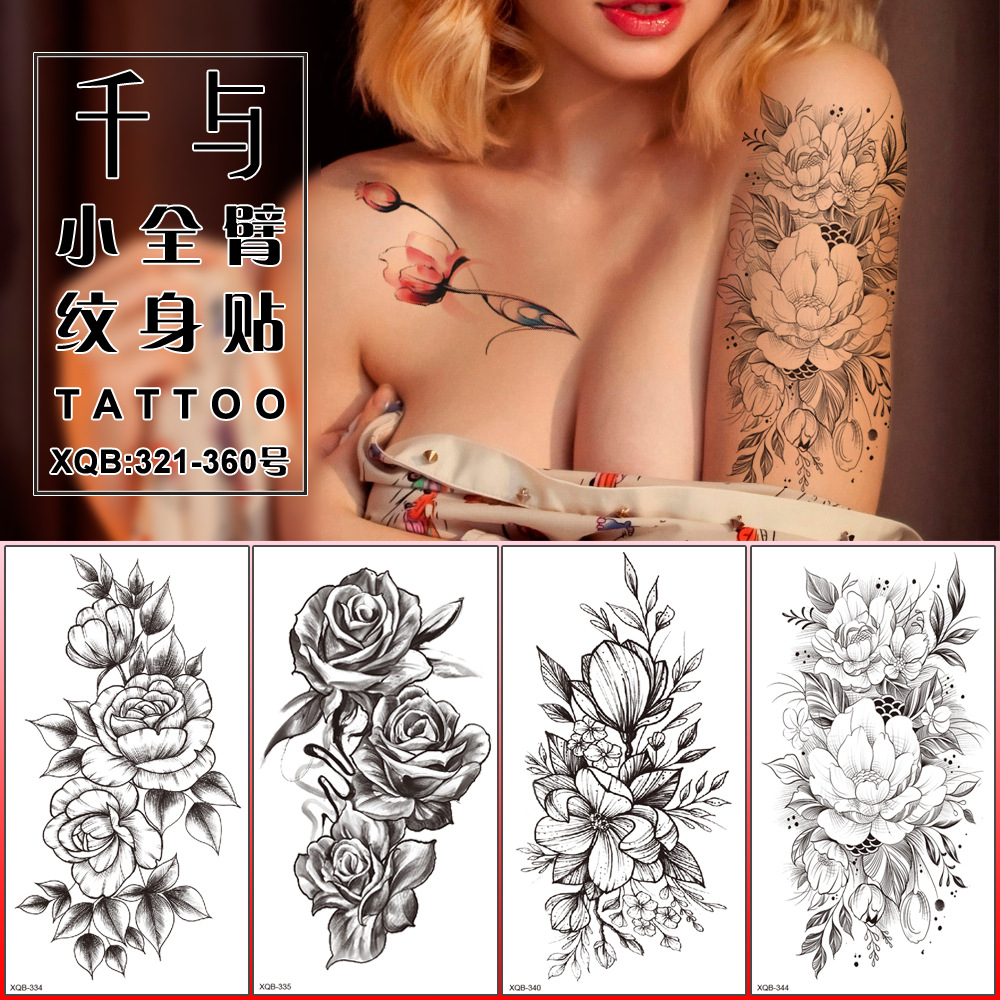 花臂紋身貼 半臂男女款歐美紋身廠家批發
