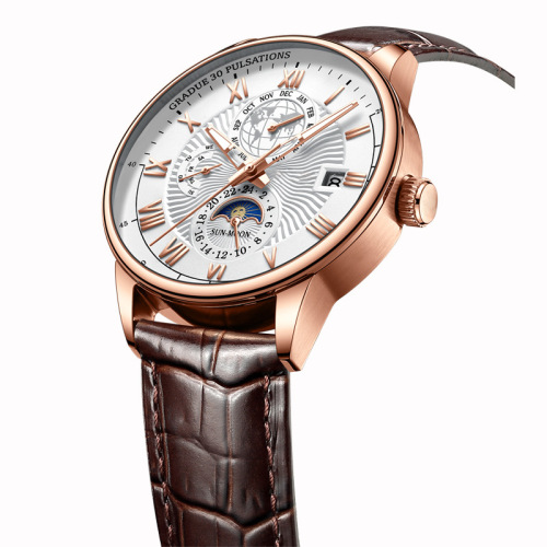 Swiss business belt watch men's quartz watch waterproof brand name watch men's watch dropshipping