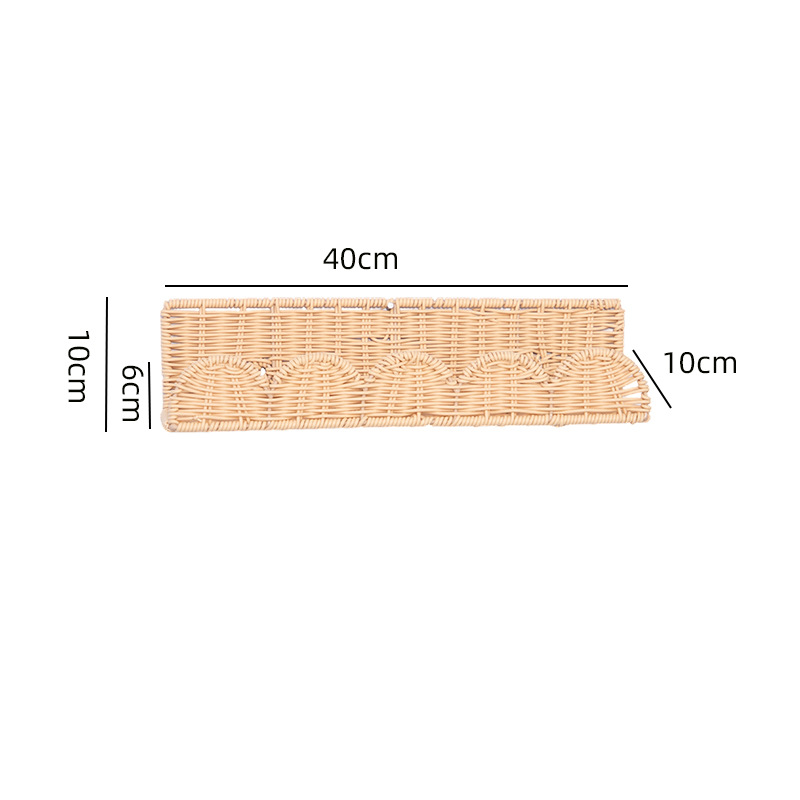 Cesta de almacenamiento de pared de caña personalizada decoración residencial llave cesta de almacenamiento de artículos diversos cestas de pared de decoración en forma de ventilador