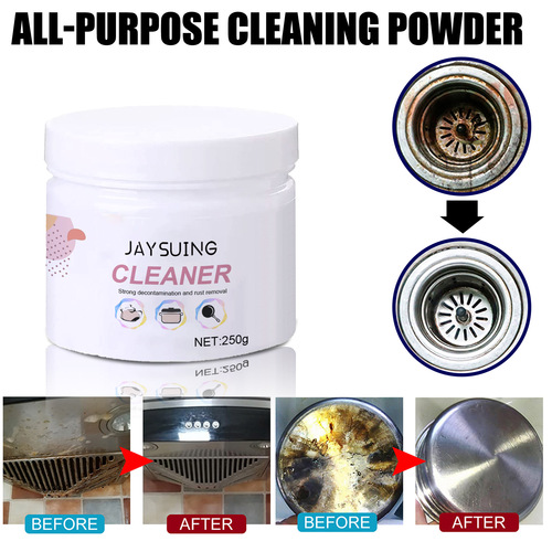 Jaysuing kitchen foam cleaning powder multi-purpose kitchen utensil rust removal range hood heavy oil stain removal cleaning