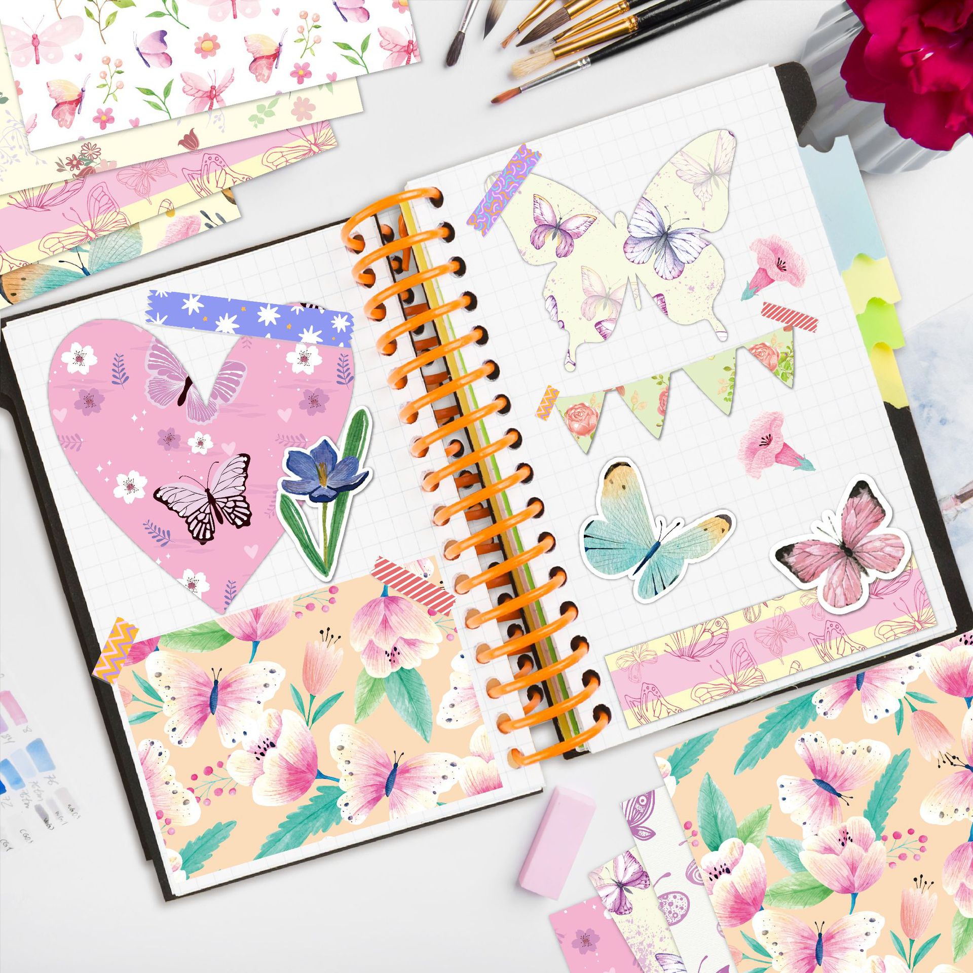Amazon 30x30cm scrapbook paper 24 pieces of floral color origami…