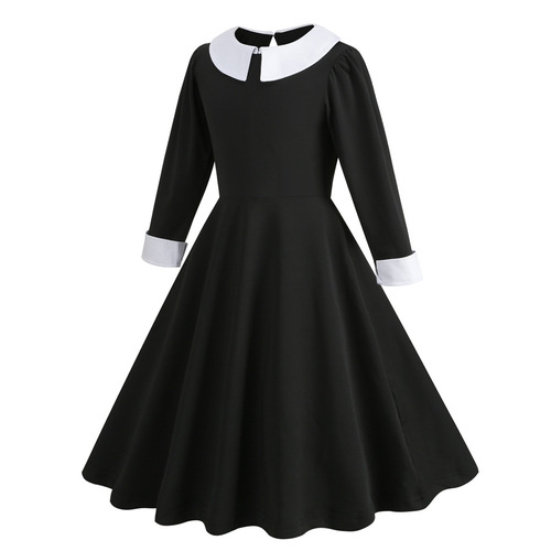 Wednesday Adams cos clothing, black dress, printed skirt, clothing accessories, one size fits all