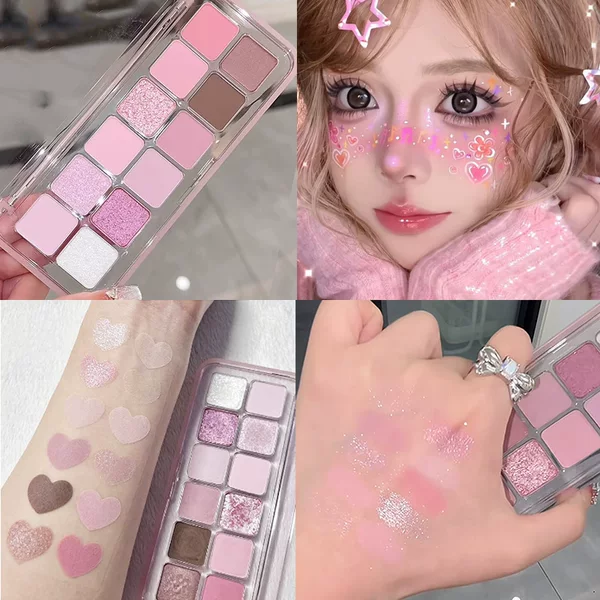 Capel Fruit and Vegetable 12-Color Eyeshadow Palette Multi-Use Contouring Highlighter Fine Shimmer Matte Brightening Long-Lasting Eyeshadow Palette