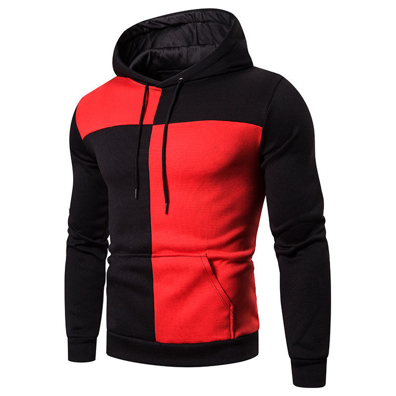 Men's Clothing autumn and winter new men's clothing creative splicing sleeve casual hooded men's sweatshirt W25_senzul.com