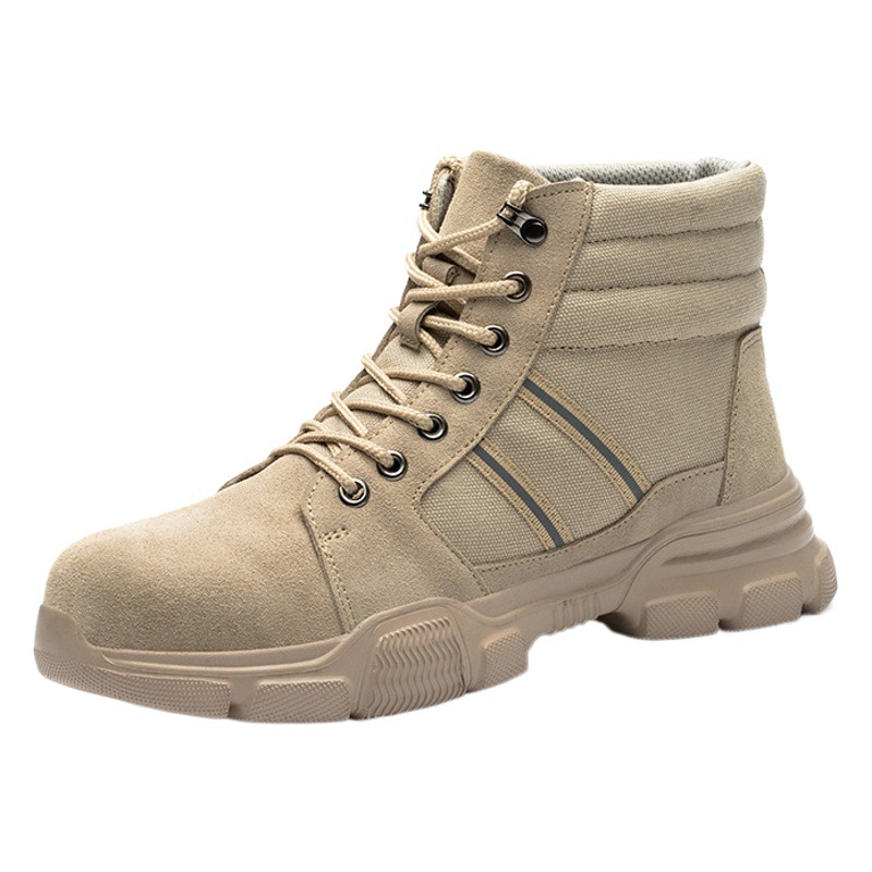 Zapatos de seguro laboral de alta calidad para hombre, punta de acero anti-rotura y anti-perforación, zapatos de aislamiento de seguridad para soldadores ligeros y transpirables