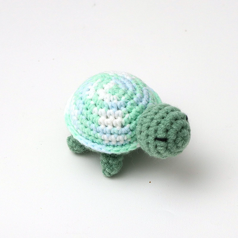 Трансграничная горячая распродажа новый готовый ручной вязаный крюк брелок подвеска вязание животных шерстяная шерсть цветная маленькая черепаха