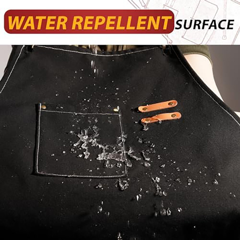 Delantal de lona grueso transfronterizo logotipo personalizado café leche tienda de té barbería ropa de trabajo delantal de cocina doméstica al por mayor