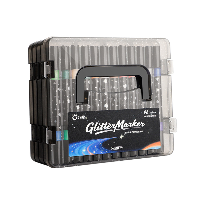 Doble cabeza de doble color flash acrílico marcador especial opaco color plegable explosión de color flash caja plegable de cabeza suave para estudiantes de arte