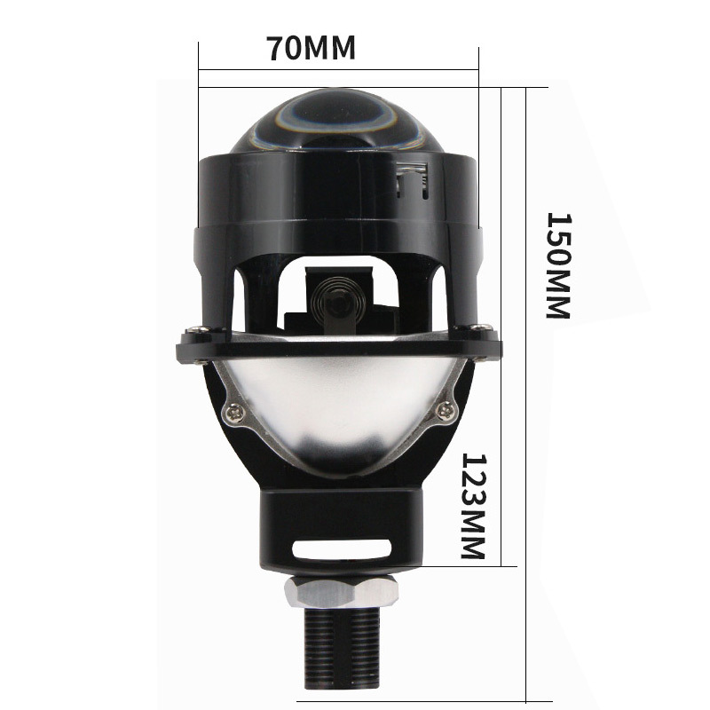 Nueva lente bifocal de gran venta, faro LED para coche de 2,5 pulgadas, lente láser de 65W, foco superbrillante, universal no destructivo