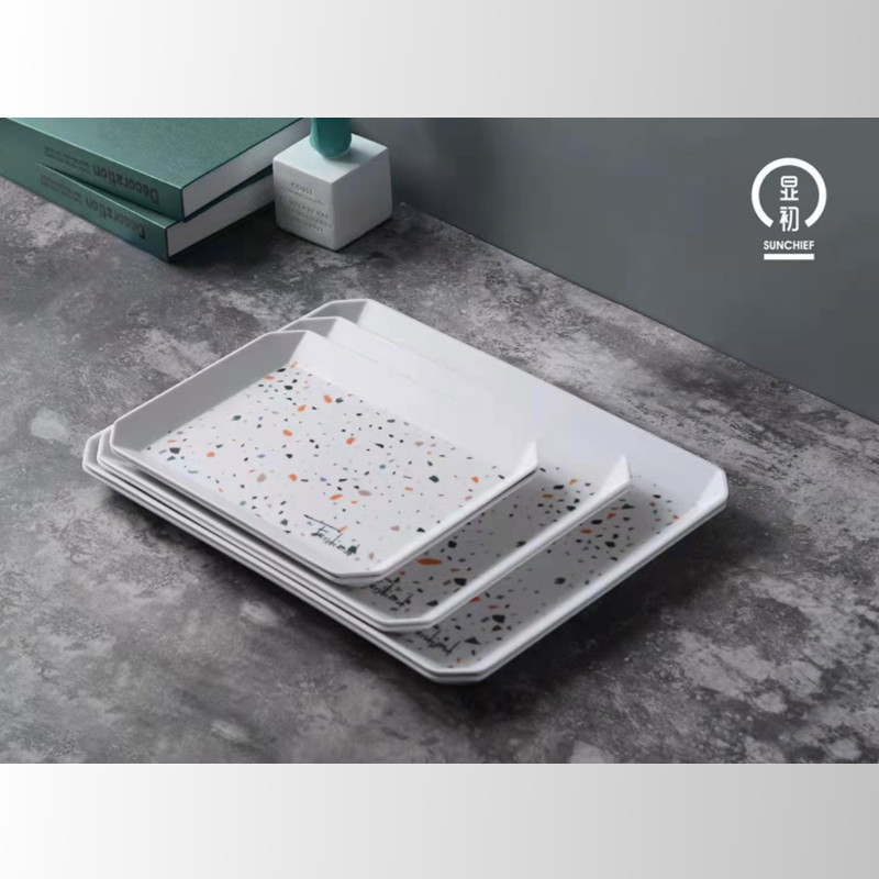 Xianchu Fiddia Living Room Coffee Table Simple Style Tea Tray Fashion Storage Tray terrazzo marbled tray