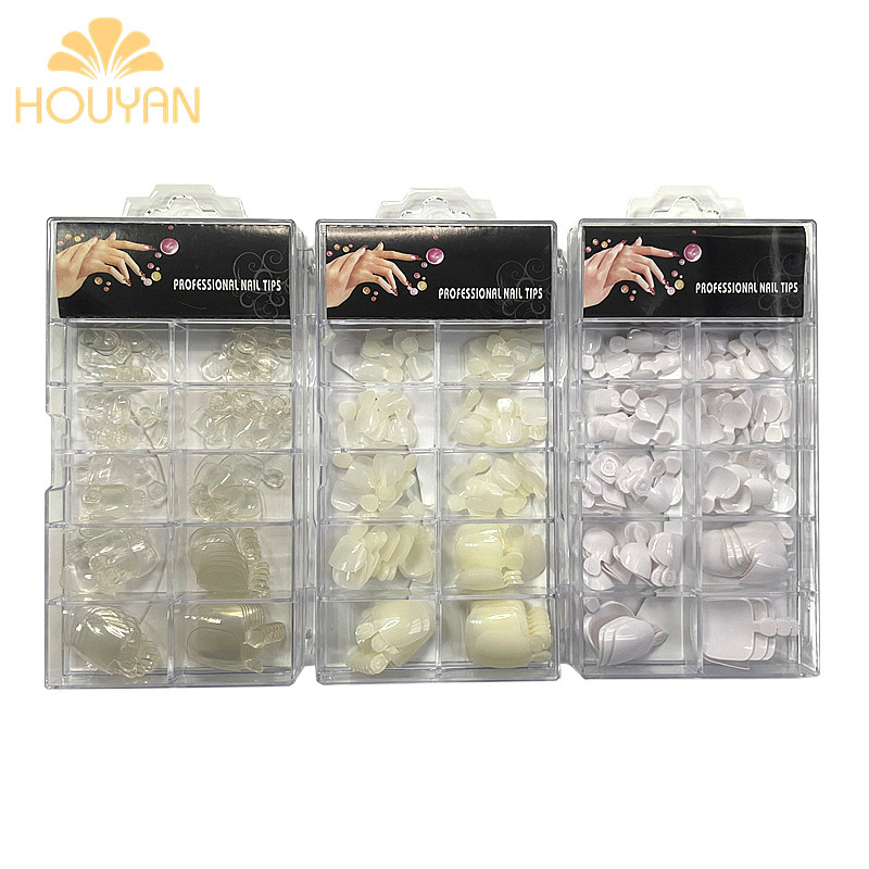 Manicure Toenail False Nail Pieces Boxed 100 Pieces Bride Transparent Porcelain White Natural Color Manicure Toenail Full Patch Manicure Toenail False Nail Pieces Boxed 100 Pieces Bride Transparent Porcelain White Natural Color Manicure Toenail Full Patch