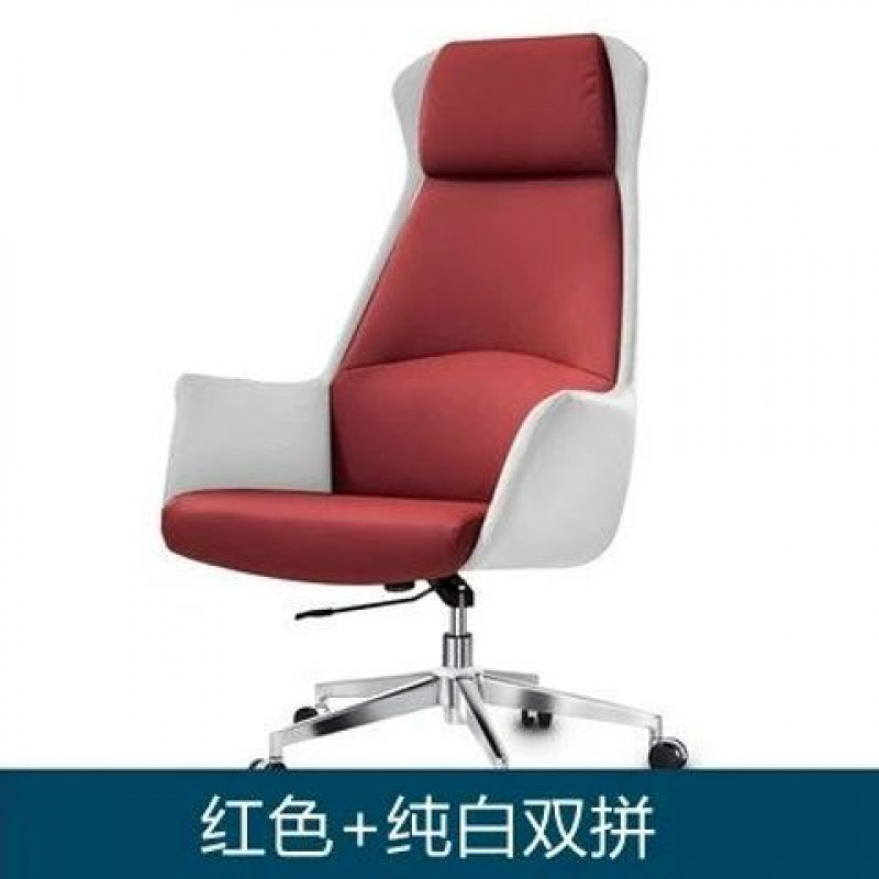 (9043) 레드 + 화이트 대비 하이백 회전의자