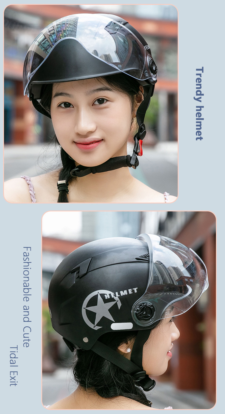 3C Certified Electric Vehicle Helmet, Motorcycle Safety Helmet, Cycling Half Helmet, Protective Commuter Helmet, Anti-Uv
