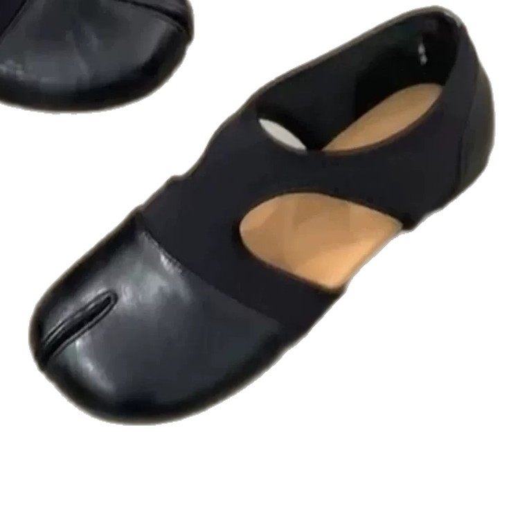 2026 primavera nueva moda nicho tela elástica cómoda dedos de dedos zapatos casuales de mujer zapatos planos huecos zapatos casuales
