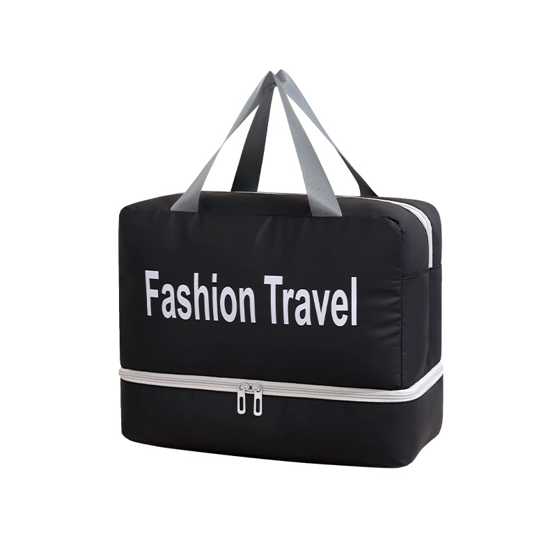 Runhui nuevo bolso de viaje ligero con almacén de zapatos bolsa de fitness de película de cuero 600D bolsa de separación seca y húmeda bolsa de viaje de gran capacidad