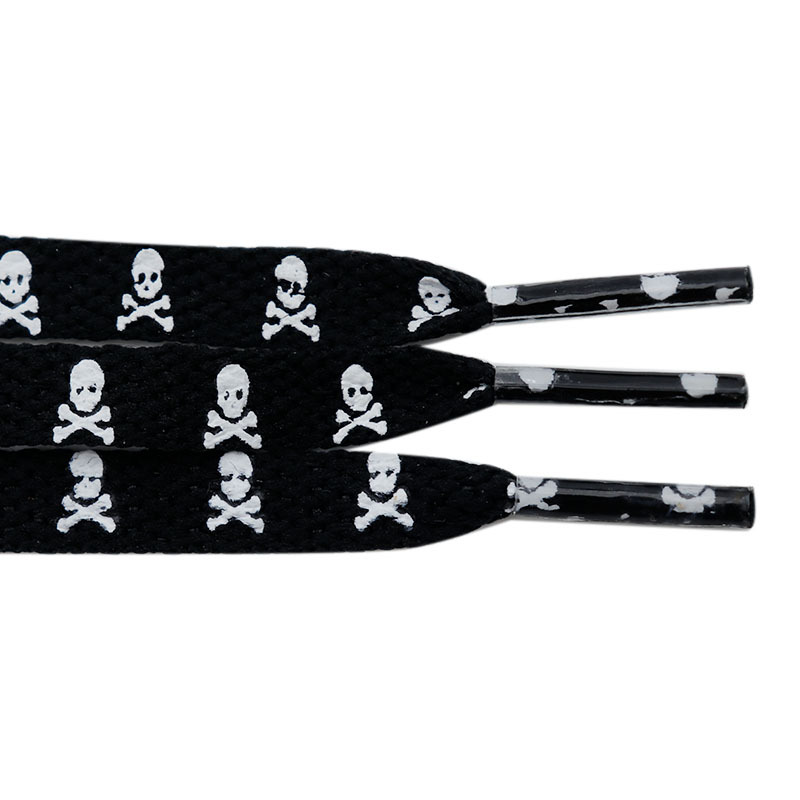 Kurojin impresa de doble cara calavera de cráneo con cordón de calzado en forma de cuello para hombres y mujeres zapatos de lona casuales zapatos de plancha