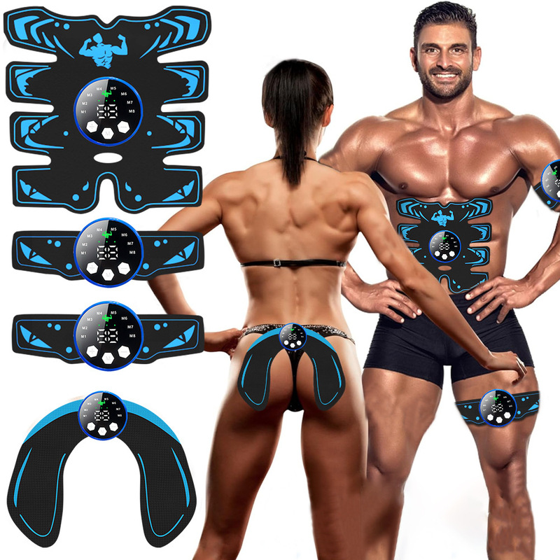Cross-border EMS Pulse Abdominal Fitness Instrument Bodycon Muscle Training Instrument Artifact Lazy Abdominal Muscle Sticker Charging Abdominal Fitness Instrument