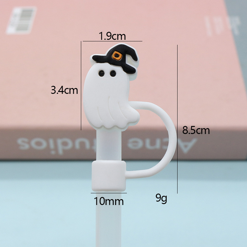 10mm食品級シリカゲルストローキャップ防塵ストロープラグかわいいストローキャップ立体アニメ防塵カバーストローカバー|undefined
