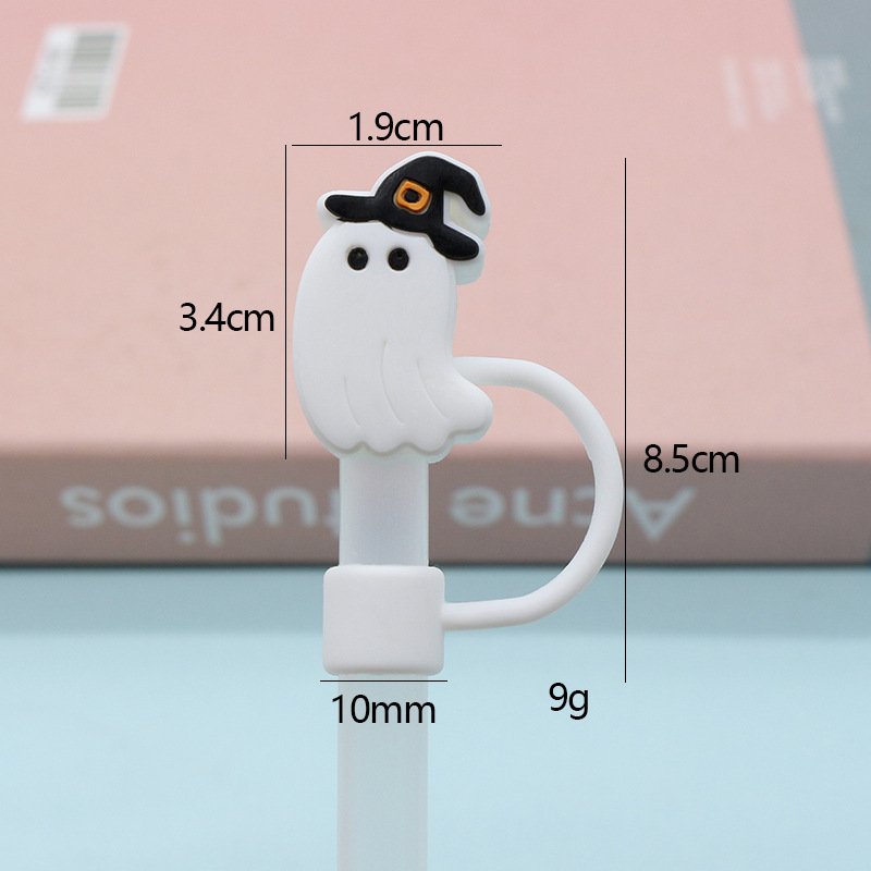 Nueva tapa de pajita de silicona 8-10mm linda muñeca de flores tapa a prueba de polvo se puede reciclar cubierta de pajita transfronteriza