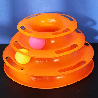 猫玩具厂家现货三层轨道益智猫转盘宠物用品自嗨解闷神器猫咪玩具