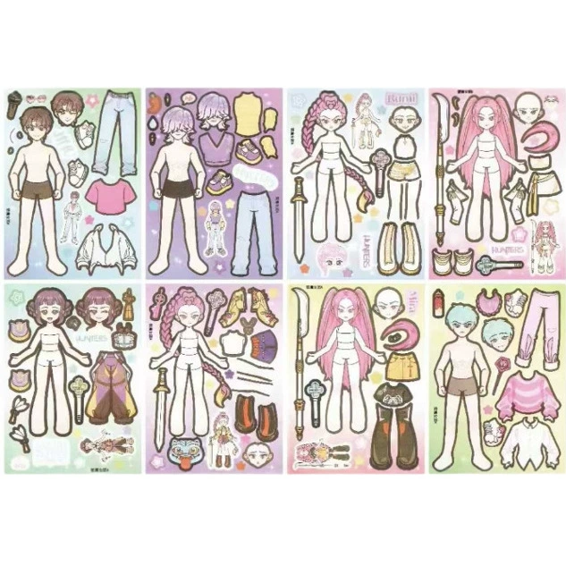 Cartoon children's sticker, stickers, does not require cutting, scheduler