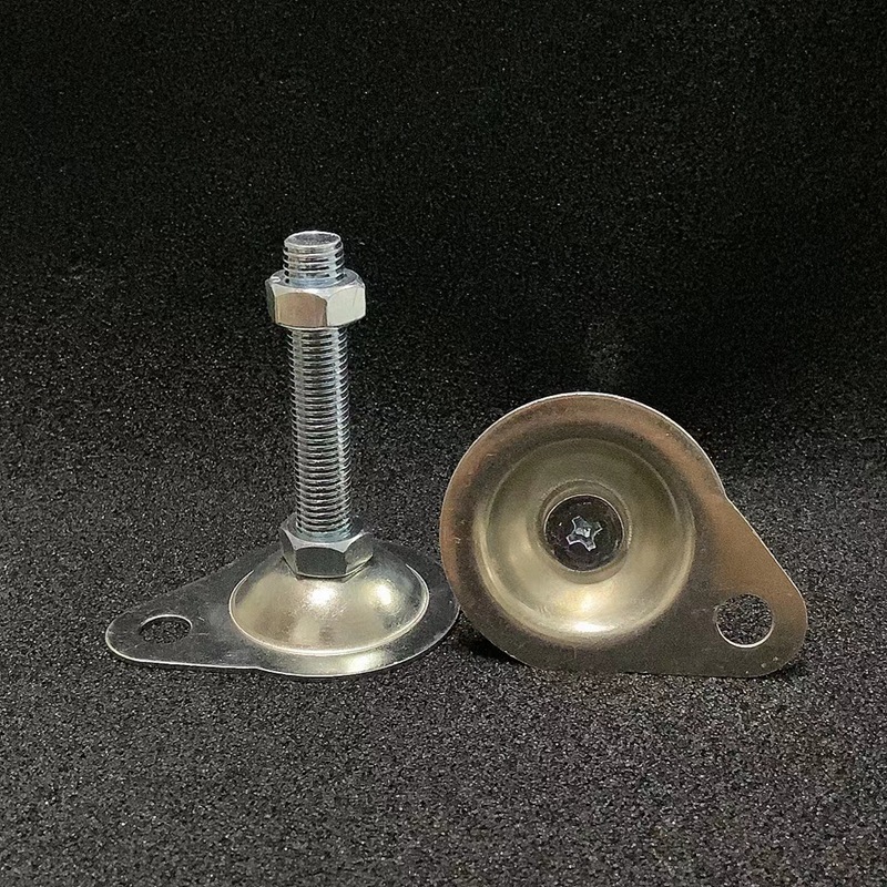 镀锌平底带孔脚杯16厘 流水线工作台调节脚 机械设备带耳朵地脚