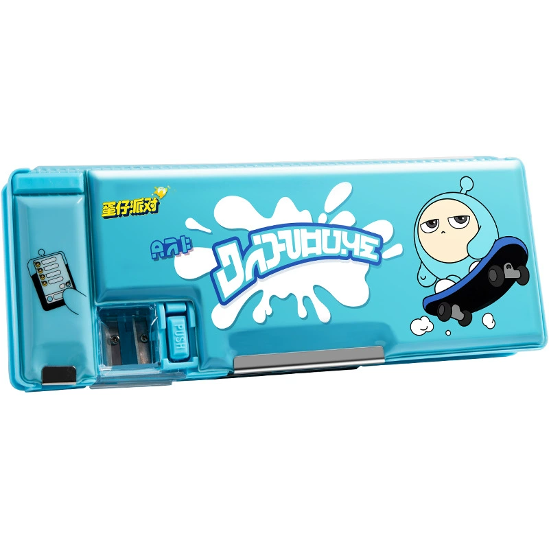 Universal capacious double-layer pencil case for students