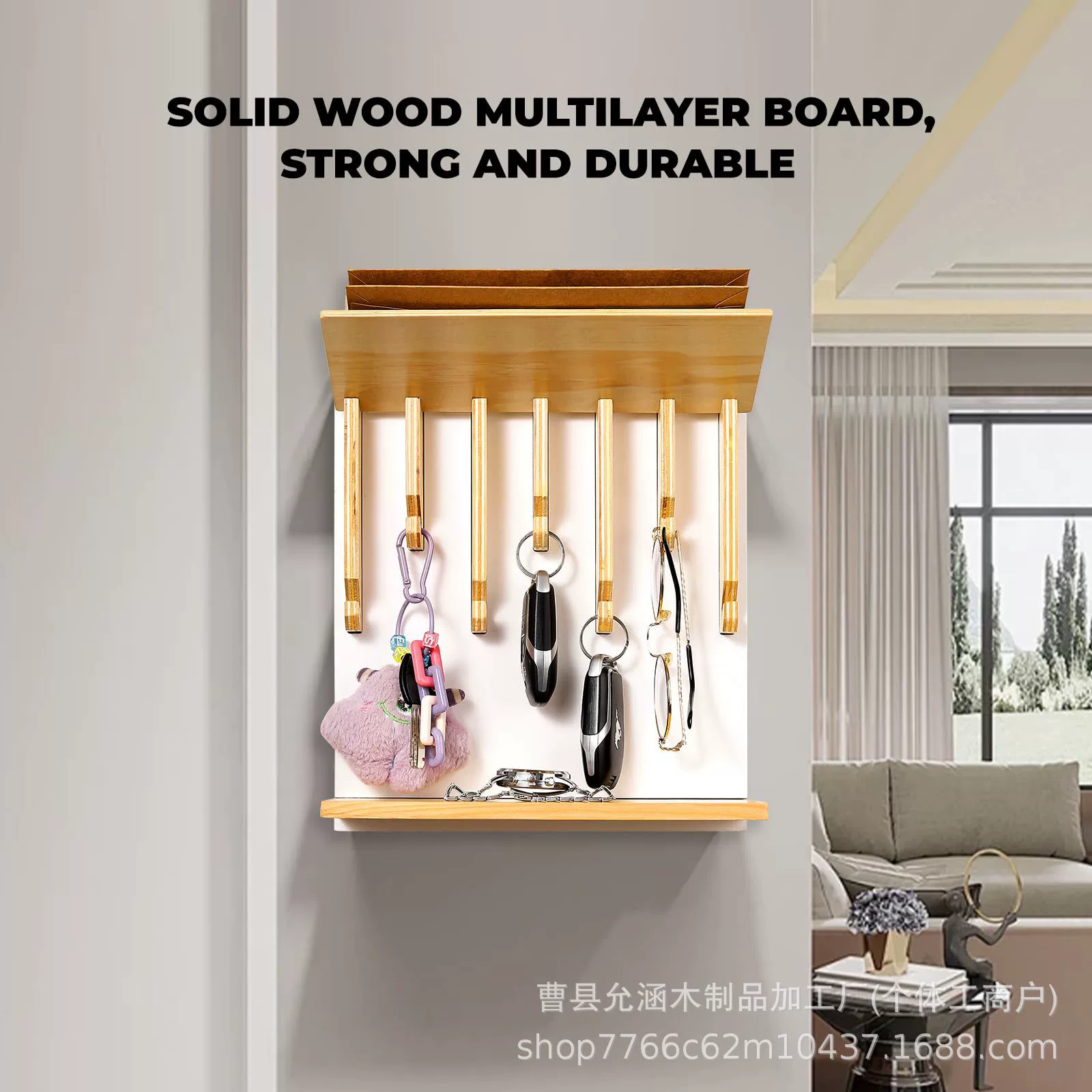 Деревянная почта отделка домашнего входного ключа крючок держатель настенный декоративный держатель для хранения настенный держатель