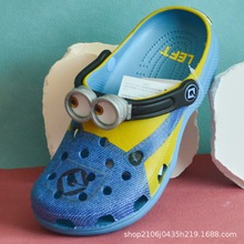 Cross小黄人眼镜款洞洞鞋卡洛驰亲子鞋神偷奶爸沙滩包头凉拖批发