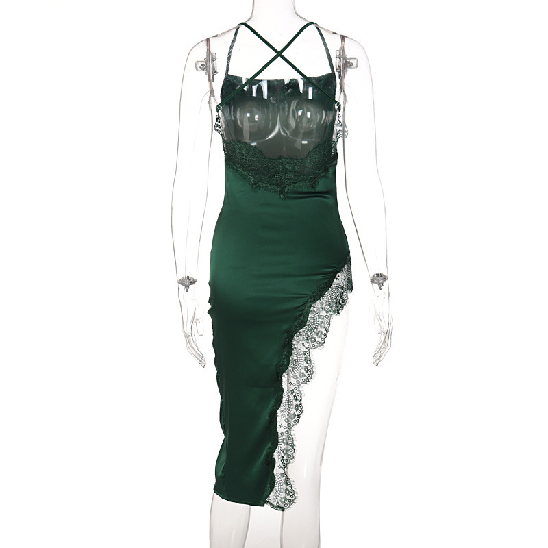 Wholesale Women's Sexy Hollow Out Solid Color Daily Party Bar Strap Sleeveless Sheath Dress display picture 28