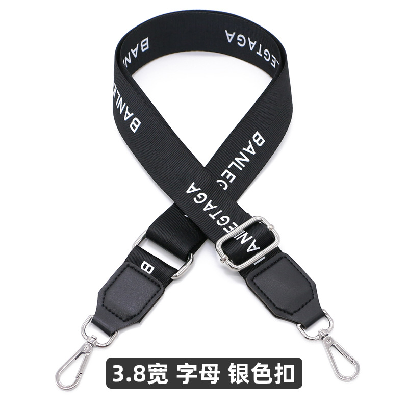 Black font silver-black leather-silver buckle