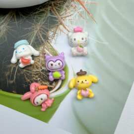 三丽鸥亮面树脂配件 diy奶油胶手机壳儿童发绳发夹洞洞鞋冰箱贴片