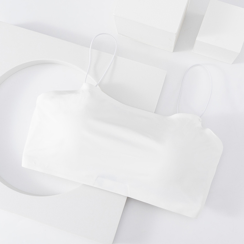 2556 ajustado transpirable fino hielo seda color sólido abrigo en el pecho de una sola pieza desmontable pecho almohadilla cabestrillo belleza espalda fabricante en stock