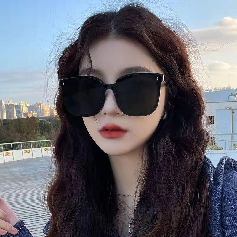 gm Sunglasses Women's Large-Frame Sunglasses Men's Driving Trendy ins Anti-UV Internet Celebrity Same Style Glasses All-Match Cover_voghion.com