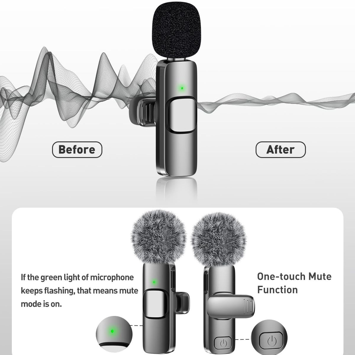 K9 micrófono inalámbrico de collar tipo clipe venta transfronteriza caliente conjunto completo de radio de teléfono móvil reducción de ruido ancla auriculares de transmisión en vivo