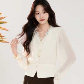 蕾丝衫雪纺衫;女式衬衫;其他短外套