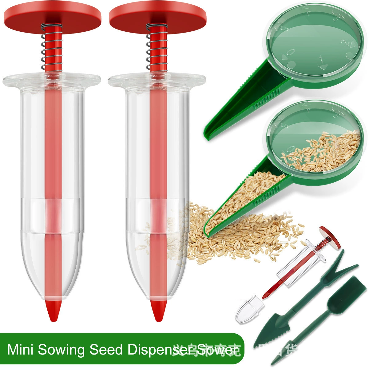 Набор инструментов для посадки трансграничного садоводства 6PCS ручной мини-сеялка набор небольших посевных инструментов