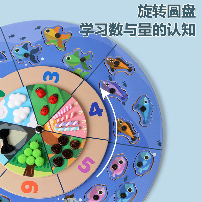 Juguetes de plataforma giratoria de pesca digital magnética multifuncional para niños pequeños Educación temprana Desarrollo educativo Regalos para bebés Interacción entre padres e hijos