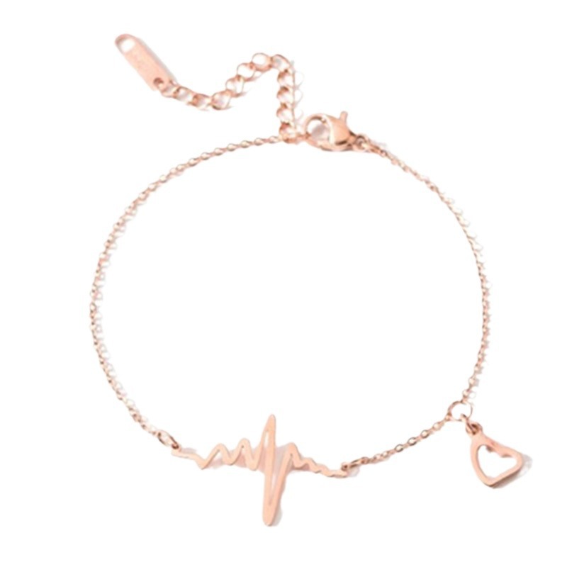 ECG titanio acero tobillera anillo de la pierna femenina joyería playa nueva llegada TikTok Net accesorios populares